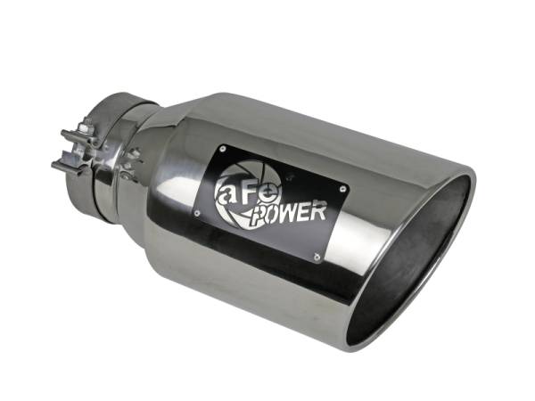 aFe Power Performance Parts & Installation | 1350 Offroad - aFe MACH Force-Xp 304 Stainless Steel Clamp-on Exhaust Tip Polished 5-in Inlet x 8-in Outlet x 15-in L - 49T50801-P15 - Image 1