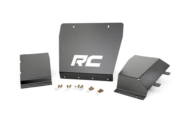 Rough Country Lift Kits & Suspension | 1350 Offroad - Rough Country HD Front Skid Plate Package, 6, 7.5-in Knuckle Lift Kits, Lower Driver Skid Plate, Hardware - 222 - Image 1