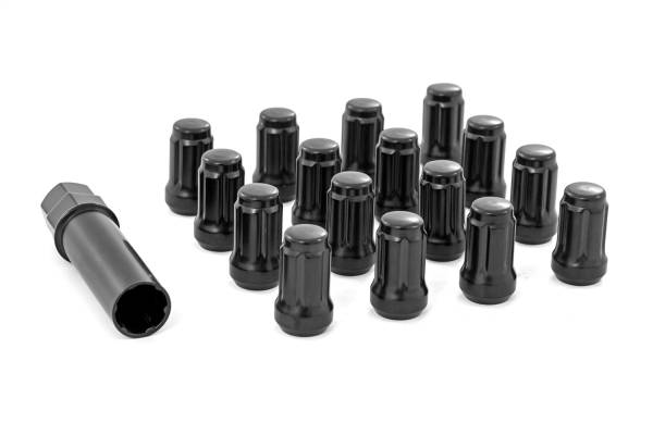 Rough Country Lift Kits & Suspension | 1350 Offroad - Rough Country Wheel Installation Kit, M10x1.25, Black, Splined, Lug Nut Set Of 16 - 3801BLK - Image 1