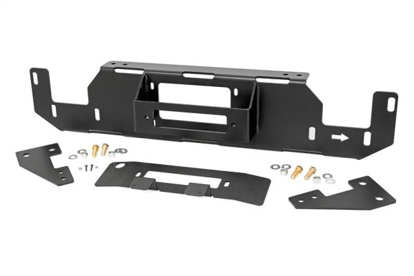 Rough Country Lift Kits & Suspension | 1350 Offroad - Rough Country Winch Mounting Plate, Front Plate, Convenient Remote Port, Most Steel Or Synthetic Winches - 51007 - Image 1