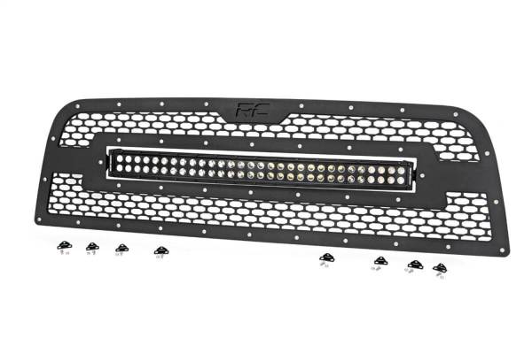 Rough Country Lift Kits & Suspension | 1350 Offroad - Rough Country Mesh Grille with LED, Unique Mesh Pattern, Corrosion Resistant Black Powdercoat - 70152 - Image 1