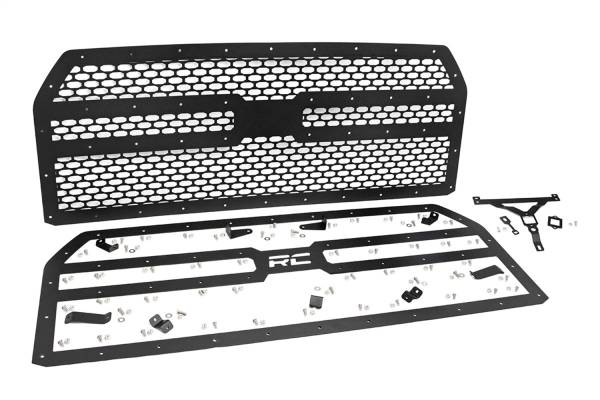 Rough Country Lift Kits & Suspension | 1350 Offroad - Rough Country Laser-Cut Mesh Replacement Grille, Black Powdercoat, Brackets - 70191 - Image 1