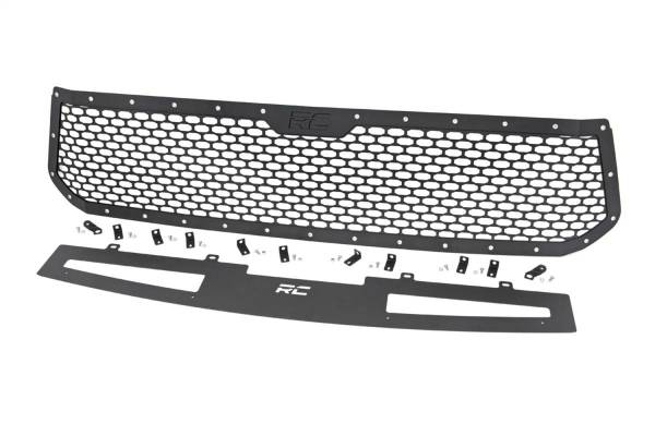 Rough Country Lift Kits & Suspension | 1350 Offroad - Rough Country Mesh Grille, Front, Black Series, Black Powder Coat Finish, Stainless Steel Hardware - 70222 - Image 1