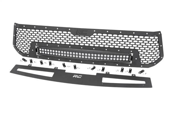 Rough Country Lift Kits & Suspension | 1350 Offroad - Rough Country Mesh Grille, 30-in Front, Dual Row LED, Black Powder Coat Finish, Stainless Steel Hardware - 70226 - Image 1