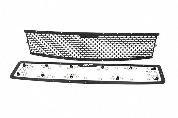 Rough Country Lift Kits & Suspension | 1350 Offroad - Rough Country Laser-Cut Mesh Replacement Grille, Black Powdercoat, Brackets - 70194 - Image 1