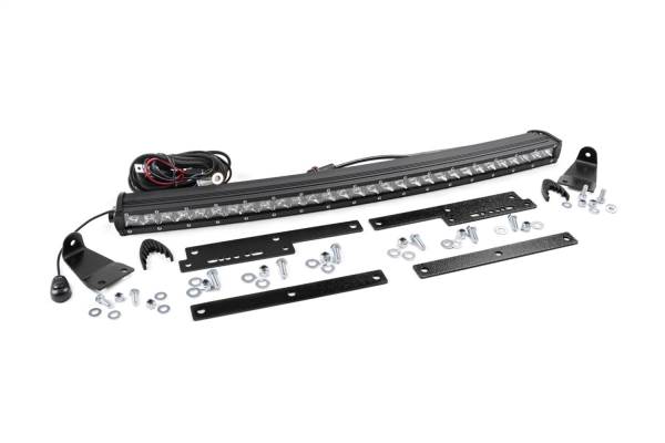 Rough Country Lift Kits & Suspension | 1350 Offroad - Rough Country Cree Chrome Series LED Light Bar, 30-in, Single Row, 12000 Lumens, 150 Watts, Spot Beam - 70625 - Image 1