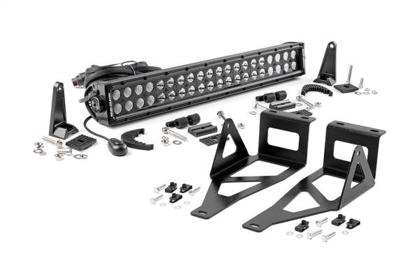 Rough Country Lift Kits & Suspension | 1350 Offroad - Rough Country Cree Black Series LED Light Bar, 20-in, Dual Row, 9600 Lumens, 120 Watts, Spot/Flood Beam - 70665 - Image 1