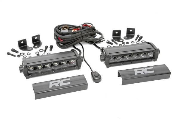 Rough Country Lift Kits & Suspension | 1350 Offroad - Rough Country Cree Black Series LED Light Bar, 6-in, Sold In Pairs, 4800 Total Lumens, 60 Total Watts - 70706BL - Image 1