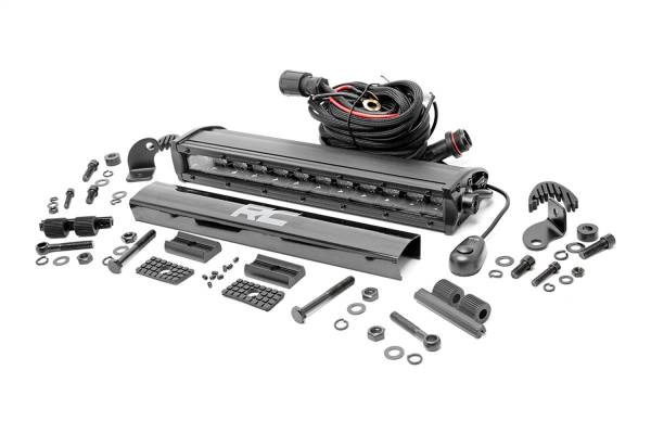Rough Country Lift Kits & Suspension | 1350 Offroad - Rough Country Cree Black Series LED Light Bar, 12-in, Single Row, 4800 Lumens, 60 Watts, Spot Beam, Switch - 70712BL - Image 1
