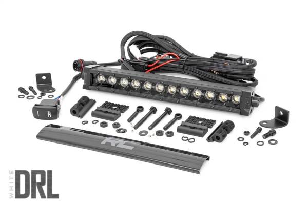 Rough Country Lift Kits & Suspension | 1350 Offroad - Rough Country LED Light Bar, 12-in, Black Series with Amber DRL - 70712BLDRLA - Image 1