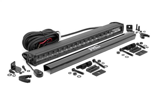 Rough Country Lift Kits & Suspension | 1350 Offroad - Rough Country Cree Black Series LED Light Bar, 20-in, Single Row, 7200 Lumens, 90 Watts, Spot Beam, Switch - 70720BL - Image 1