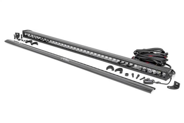Rough Country Lift Kits & Suspension | 1350 Offroad - Rough Country Cree Black Series LED Light Bar, Single Row, 40-in, Length 41.625-in, Depth 3.12-in - 70740BL - Image 1