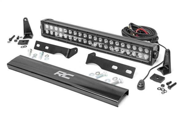 Rough Country Lift Kits & Suspension | 1350 Offroad - Rough Country Hidden Bumper Black Series LED Light Bar Kit, 20-in Dual Row Light Bar, 9600 Lumens, 120W - 70773 - Image 1