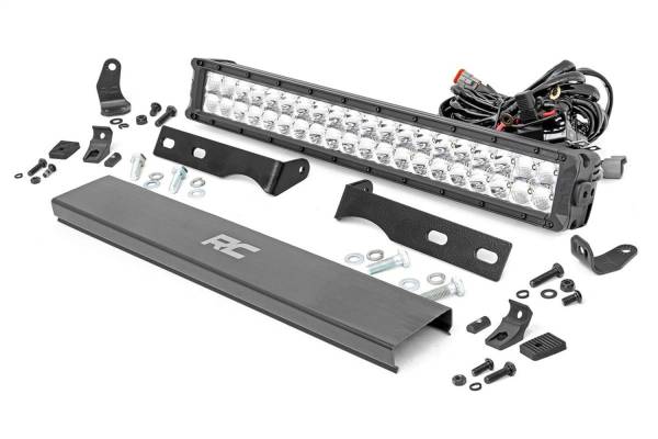 Rough Country Lift Kits & Suspension | 1350 Offroad - Rough Country Hidden Bumper Chrome Series LED Light Bar Kit, 20-in Dual Row Light Bar, 9600 Lumens, 120W - 70776 - Image 1