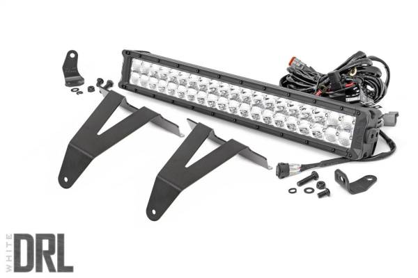 Rough Country Lift Kits & Suspension | 1350 Offroad - Rough Country Hidden Bumper Chrome Series LED Light Bar Kit, 20-in Dual Row Light Bar, 9600 Lumens, 120W - 70780 - Image 1