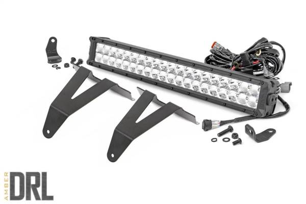Rough Country Lift Kits & Suspension | 1350 Offroad - Rough Country Hidden Bumper Chrome Series LED Light Bar Kit, 20-in Dual Row Light Bar, 9600 Lumens, 120W - 70781 - Image 1