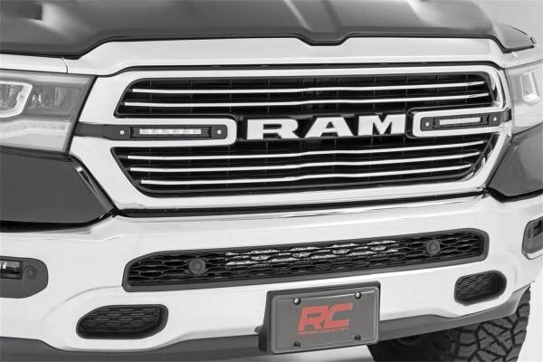 Rough Country Lift Kits & Suspension | 1350 Offroad - Rough Country LED Grille Kit, 6-in, Chrome Series, Carbon Powder Coating, Pair - 70784 - Image 1
