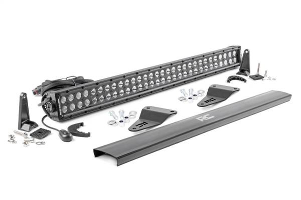Rough Country Lift Kits & Suspension | 1350 Offroad - Rough Country Hidden Bumper Black Series LED Light Bar Kit, 30-in Dual Row Light Bar, 14400 Lumens, 180W - 70786 - Image 1