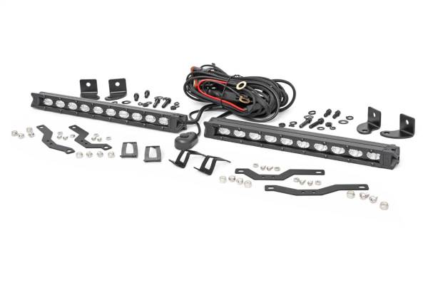 Rough Country Lift Kits & Suspension | 1350 Offroad - Rough Country LED Grille Kit, Dual 10-in, Black Series - 70808 - Image 1