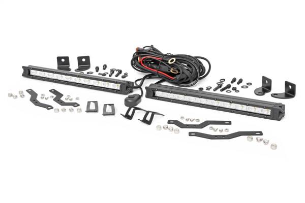 Rough Country Lift Kits & Suspension | 1350 Offroad - Rough Country LED Grille Kit, Dual 10-in, Chrome Series - 70809 - Image 1