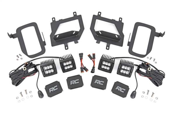 Rough Country Lift Kits & Suspension | 1350 Offroad - Rough Country Black Series LED Fog Light Kit, with Spot Beam - 70832 - Image 1
