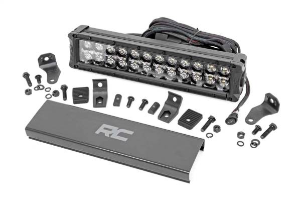 Rough Country Lift Kits & Suspension | 1350 Offroad - Rough Country Cree Black Series LED Light Bar, 12-in, Dual Row, 10800 Lumens, 120 Watts, Spot/Flood Beam - 70912BD - Image 1