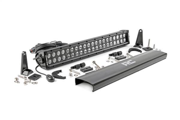 Rough Country Lift Kits & Suspension | 1350 Offroad - Rough Country Cree Black Series LED Light Bar, 20-in, Dual Row, 9600 Lumens, 120 Watts, Spot/Flood Beam - 70920BL - Image 1