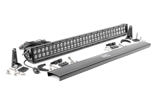 Rough Country Lift Kits & Suspension | 1350 Offroad - Rough Country Cree Black Series LED Light Bar, 30-in, Dual Row, 14400 Lumens, 180 Watts, Sport/Flood Beam - 70930BL - Image 1