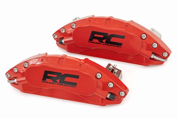 Rough Country Lift Kits & Suspension | 1350 Offroad - Rough Country Brake Caliper Covers, Rear, Red - 711472 - Image 1