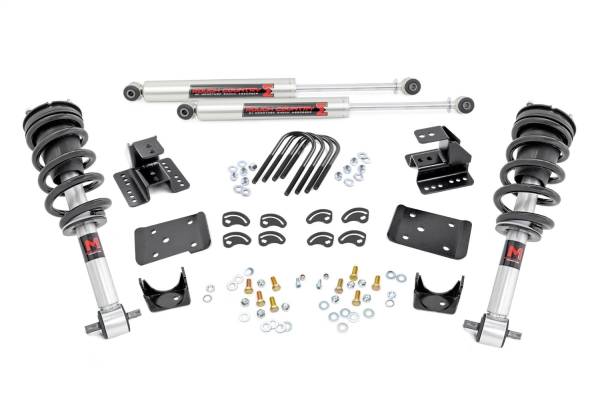 Rough Country Lift Kits & Suspension | 1350 Offroad - Rough Country Lowering Kit, 2-in Front, 4-in Rear Drop, M1 Monotube - 71640 - Image 1