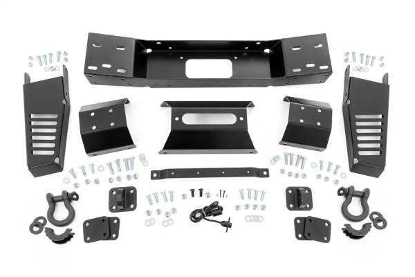 Rough Country Lift Kits & Suspension | 1350 Offroad - Rough Country Hidden Winch Mounting Plate, Fairlead Mount, Driver & Passenger Side Wings, [2] D-Ring Mounts - 72003 - Image 1