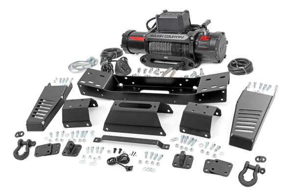 Rough Country Lift Kits & Suspension | 1350 Offroad - Rough Country Hidden Winch Mounting Plate, Fairlead Mount, Driver & Passenger Side Wings, [2] D-Ring Mounts - 72004 - Image 1