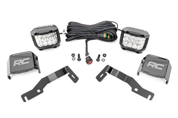 Rough Country Lift Kits & Suspension | 1350 Offroad - Rough Country LED Fog Light Kit, 3-in OSRAM, Ditch Mount, Wide - 72105 - Image 1