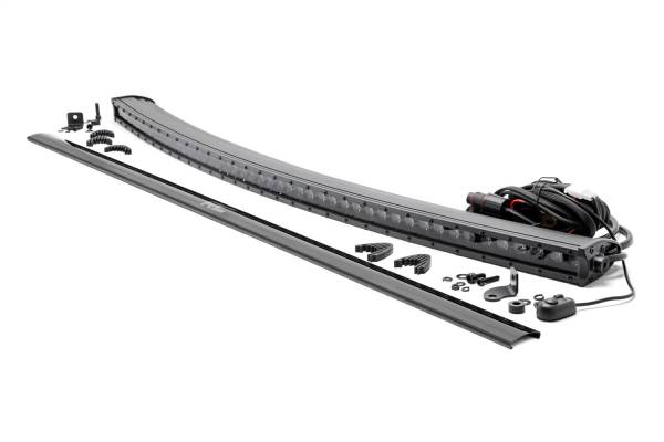 Rough Country Lift Kits & Suspension | 1350 Offroad - Rough Country Cree Black Series LED Light Bar, 50-in, Single Row, Curved, 19200 Lumens, 240 Watts, Spot Beam - 72750BL - Image 1
