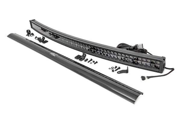 Rough Country Lift Kits & Suspension | 1350 Offroad - Rough Country Cree Black Series LED Light Bar, 54-in, Dual Row, Curved, 46800 Lumens, 520 Watts, Switch - 72954BD - Image 1