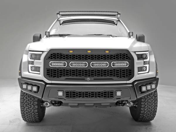 aFe Power Performance Parts & Installation | 1350 Offroad - aFe Scorpion Complete Replacement Tread Design Grille Flat Black with LED Lights - 79-21001L - Image 1