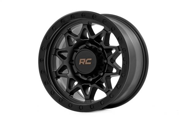 Rough Country Lift Kits & Suspension | 1350 Offroad - Rough Country Series 78 Wheel, Simulated Beadlock, Semi Gloss Black, 18x9-in, 8x180, 0mm Offset - 78180906B - Image 1