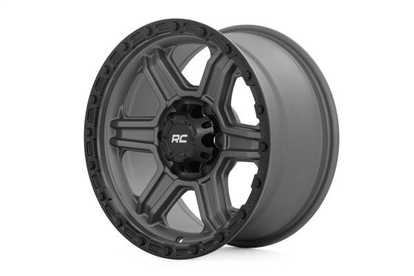 Rough Country Lift Kits & Suspension | 1350 Offroad - Rough Country Series 79 Wheel, One-Piece, Gunmetal Gray with Black Ring, 17x8.5-in, 6x5.5, 0mm Offset - 79170912G - Image 1