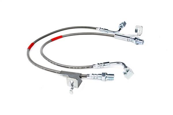Rough Country Lift Kits & Suspension | 1350 Offroad - Rough Country Stainless Steel Brake Lines, Front, for 2-6-in Lift - 89360S - Image 1