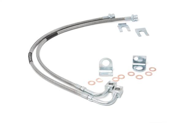 Rough Country Lift Kits & Suspension | 1350 Offroad - Rough Country Stainless Steel Brake Lines, Front, for 4-6-in Lift - 89707 - Image 1