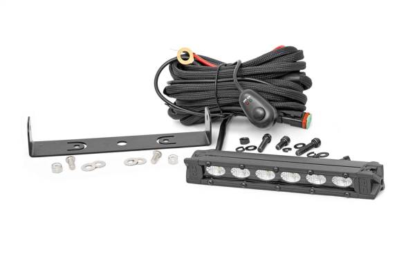 Rough Country Lift Kits & Suspension | 1350 Offroad - Rough Country Slimline Cree Black Series LED Light Bar, 6-in, 1440 Total Lumens, 18 Total Watts, Switch - 92018 - Image 1