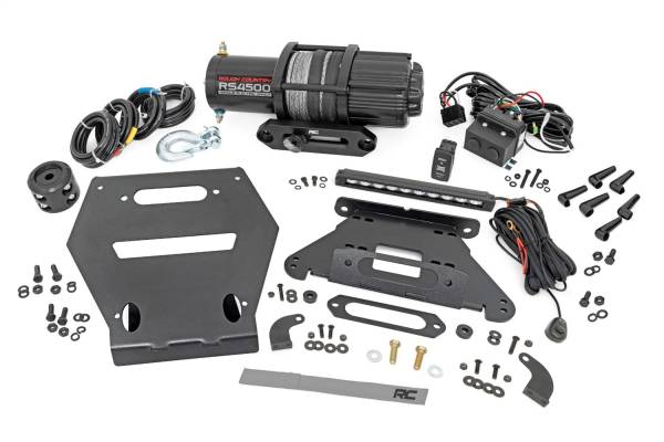 Rough Country Lift Kits & Suspension | 1350 Offroad - Rough Country Winch Mounting Plate, with RS4500S Winch, LED Light - 92063 - Image 1