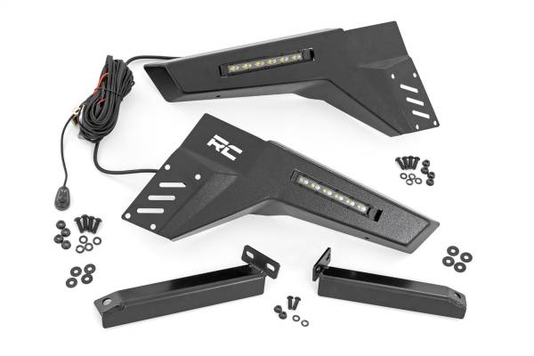 Rough Country Lift Kits & Suspension | 1350 Offroad - Rough Country Bumper Wings, 6-in, Black Series, LED Light Bar, Slim Line, Pair, Honda Pioneer 1000-6 [23-24] - 92088 - Image 1