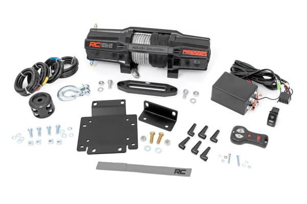 Rough Country Lift Kits & Suspension | 1350 Offroad - Rough Country Winch Mount System, 6500-LB Winch with Remote, UTV, Synthetic Rope - 92092 - Image 1