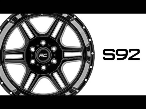 Rough Country Lift Kits & Suspension | 1350 Offroad - Rough Country One-Piece Series 96 Wheel, Machined, Gloss Black, 18X9 [5X5.5], +0mm - 92180914 - Image 1