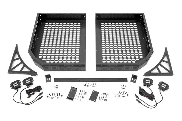 Rough Country Lift Kits & Suspension | 1350 Offroad - Rough Country Can-Am Cargo Rack, Rear, with Cube Lights - 93057 - Image 1