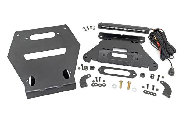 Rough Country Lift Kits & Suspension | 1350 Offroad - Rough Country Winch Mount System, Fit RC RS4500LB Winch PN[RS4500S], Black - 93140 - Image 1