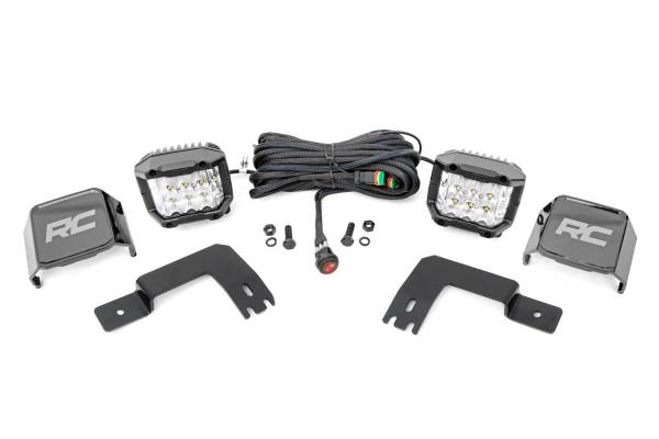 Rough Country Lift Kits & Suspension | 1350 Offroad - Rough Country LED Light Bar, 3in, Chrome Pair, Under Bed Mount, Wide Angle, Polaris XPEDITION ADV 5 - 93190 - Image 1
