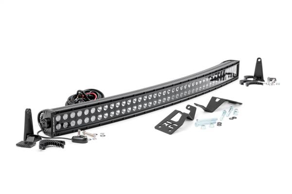 Rough Country Lift Kits & Suspension | 1350 Offroad - Rough Country LED Light Bar, Front Mount, 40-in, Black Dual Row - 97038 - Image 1