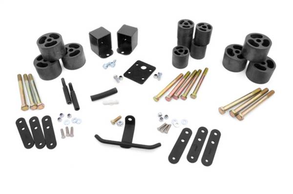 Rough Country Lift Kits & Suspension | 1350 Offroad - Rough Country Body Lift Kit, 2-in Lift, Grille Support Brkts, Radiator Shroud Reloc. Brkts, 4wd Shifter Ext - RC610 - Image 1